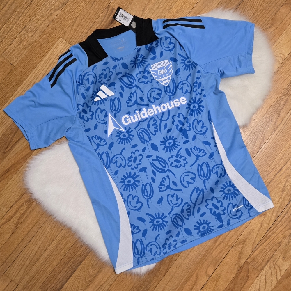 D.C. United Adidas 2024 Pre-Match Top - Blue Guidehouse Late